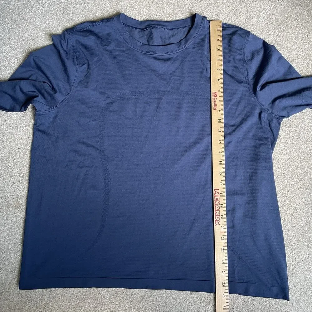 Lululemon Swiftly Relaxed Long-Sleeve Top Hip Length Athletic Navy Blue Size 12